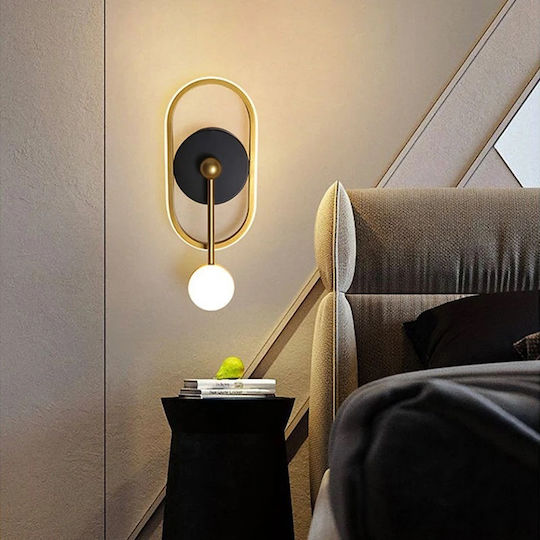 Ph110 Modern Wall Lamp with Integrated LED and Warm White Light Gold 14x14x14cm