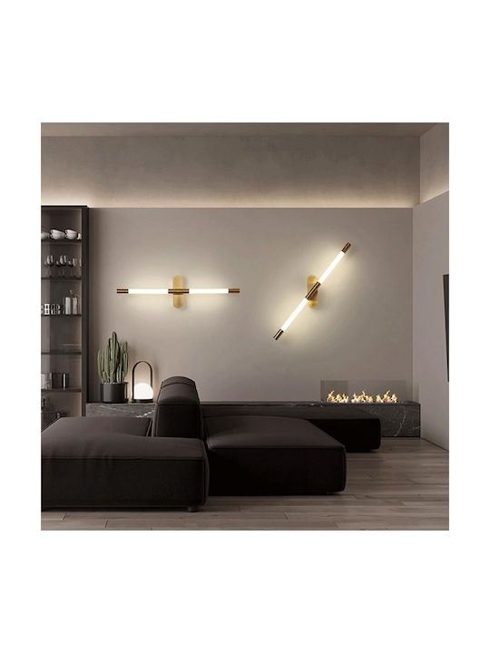 H34 Modern Wandleuchte mit Integrierte LED und Warmes Weiß Licht Gold 5x5x5cm