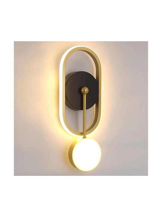 Ph110 Modern Wandleuchte mit Integrierte LED und Warmes Weiß Licht Gold 14x14x14cm
