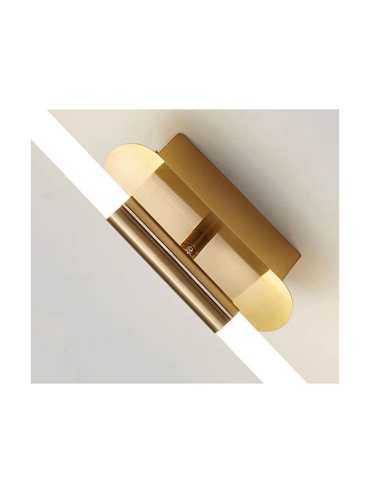 H34 Modern Wandleuchte mit Integrierte LED und Warmes Weiß Licht Gold 5x5x5cm