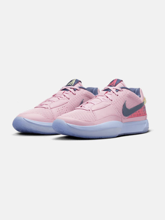 Nike Ja 1 Χαμηλά Μπασκετικά Παπούτσια Medium Soft Pink / Diffused Blue / Cobalt Bliss / Citron Tint