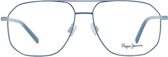 Pepe Jeans Aviator Männlich Metallisch Brillenrahmen Gray PJ1294-C3