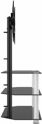 vidaXL 358176 Fernsehhalterung Boden bis 70" und 45kg Schwarz