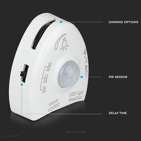 Bandă LED 12V Alb Rece Lumină 1.2m cu Senzor de mișcare