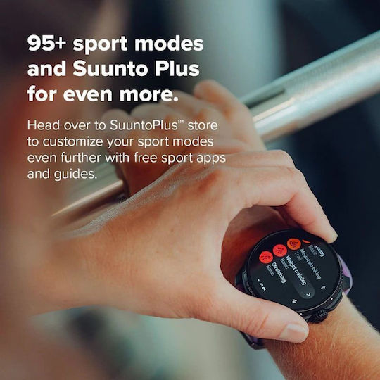 Suunto Race Stainless Steel 49mm Αδιάβροχο Smartwatch με SIM και Παλμογράφο (Midnight)