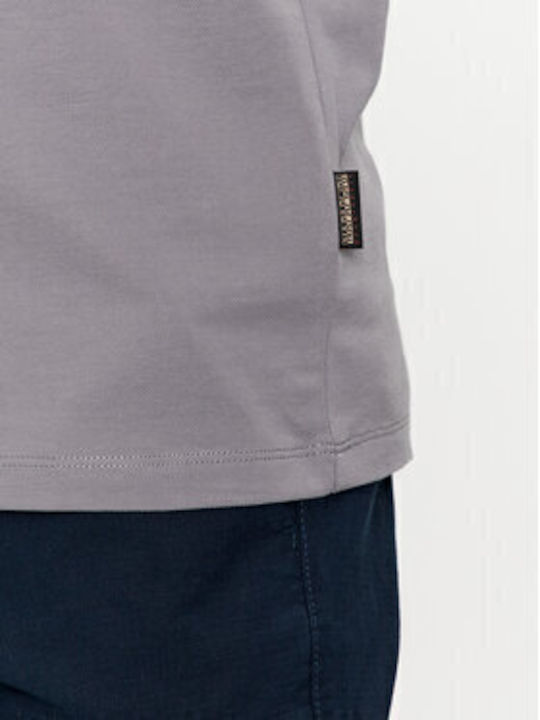 Ealis Polo Short Sleeve Blouse Gray