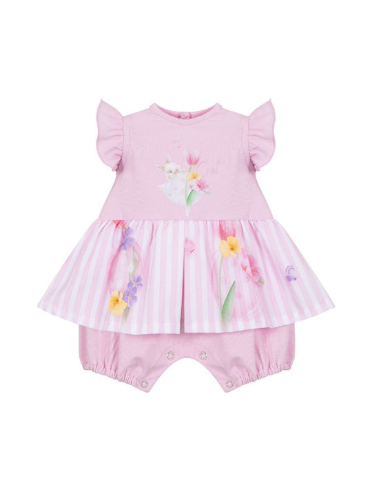 Lapin Baby Bodysuit Set Sleeveless Pink