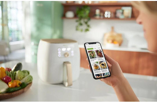 Philips Heißluftfritteuse mit Wi-Fi 7.3Es Weiß HD9870/20