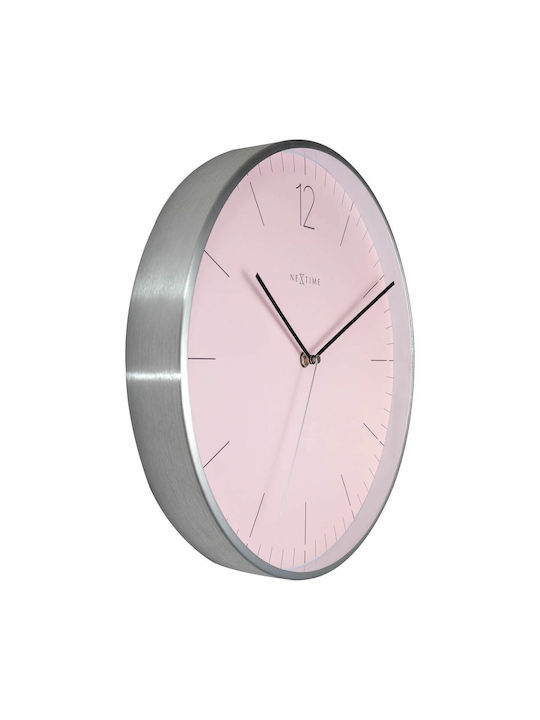 Nextime Ρολόι Τοίχου Ροζ Ø34cm