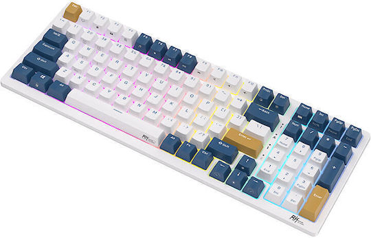 Royal Kludge RK98 Wireless Gaming Mechanical Keyboard with Custom Red switches and RGB lighting (English US) Blue