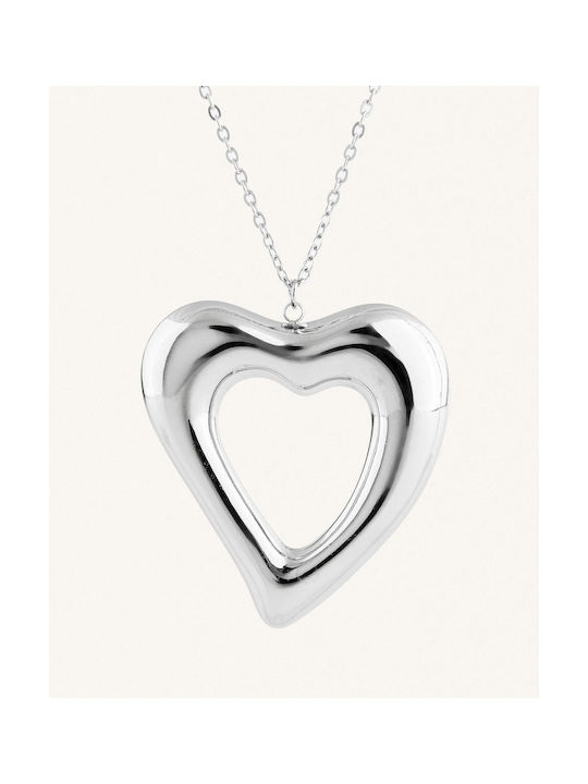 StanStefan Necklace with design Heart from Steel