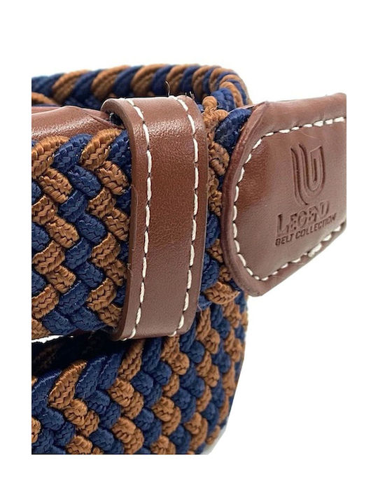 Legend Accessories Legend Men's Knitted Elastic Belt Brown