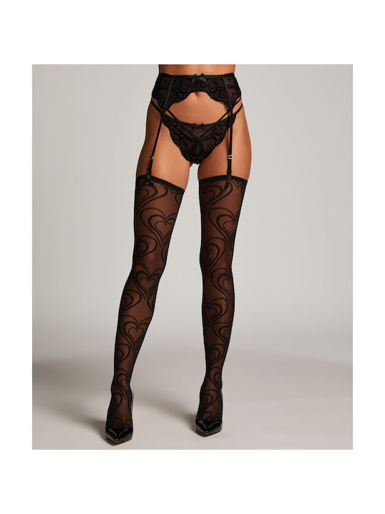 Ciorapi lungi dama 15 Den Negre Print