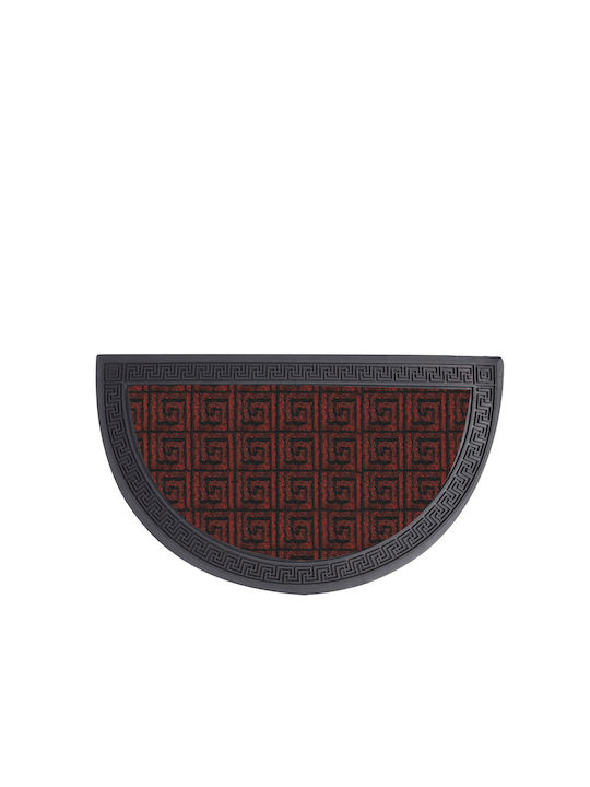 Mc Decor Entrance Mat Semicircular Burgundy 40x60cm