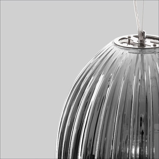 Nova Luce Pendant Light Gray with Socket E27 30x12cm