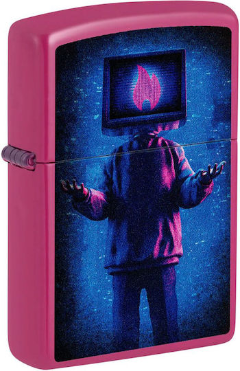 Zippo Αντιανεμικός Αναπτήρας Φλόγας Flame TV Man