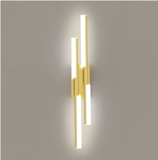 H35 Modern Wall Lamp with Integrated LED and Warm White Light Gold 5x5x5cm
