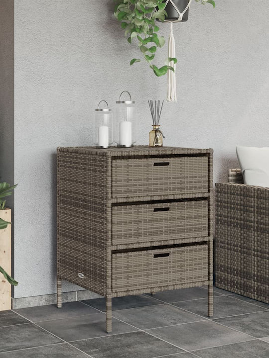 vidaXL Μπαούλο Αποθήκευσης Εξωτερικού Χώρου Rattan
