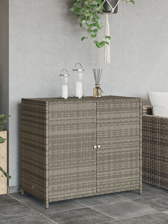 vidaXL Μπαούλο Αποθήκευσης Εξωτερικού Χώρου Rattan Μ83xΠ45xΥ76εκ.