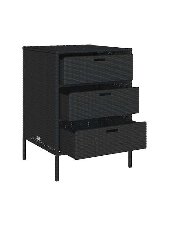 vidaXL Outdoor Storage Box Black L55xW59xH80cm