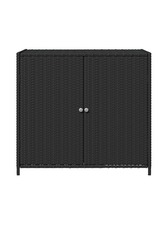 vidaXL Outdoor Storage Box Black L83xW45xH76cm