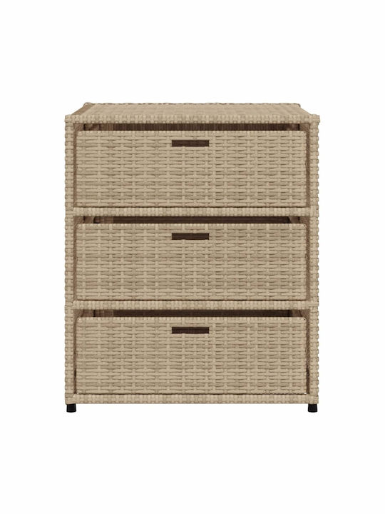 vidaXL Outdoor Storage Box Beige L55xW59xH69cm