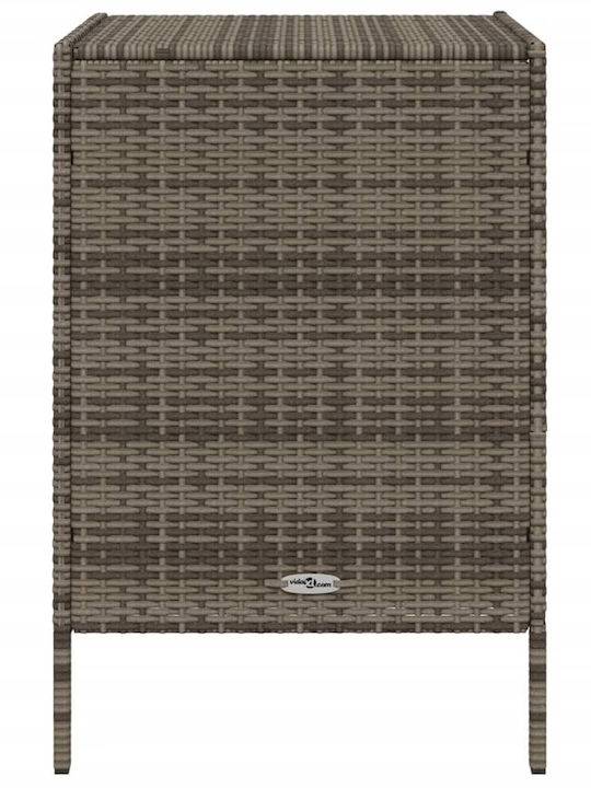 vidaXL Cutie de depozitare pentru exterior Rattan Gri L55xW59xH80buc