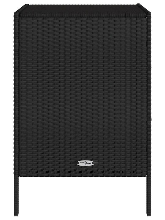 vidaXL Outdoor Storage Box Black L55xW59xH80cm