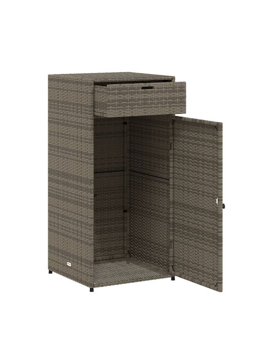 vidaXL Cutie de depozitare pentru exterior Rattan Gri L55xW55xH111buc