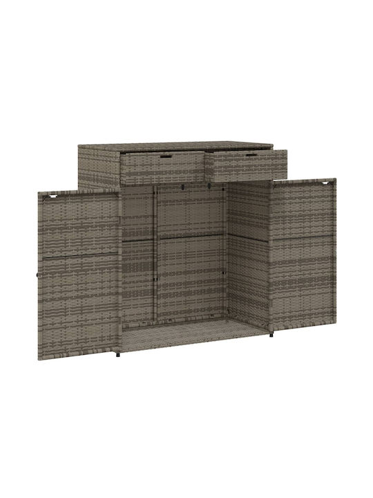 vidaXL Outdoor Storage Box Gray L105xW55xH113cm