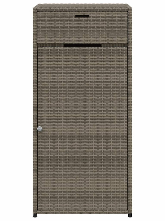 vidaXL Cutie de depozitare pentru exterior Rattan Gri L55xW55xH111buc