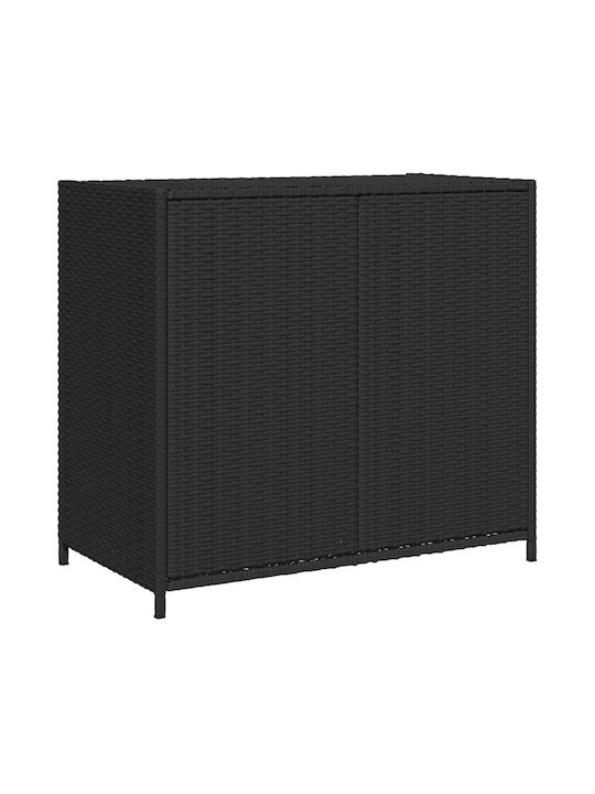 vidaXL Outdoor Storage Box Black L83xW45xH76cm