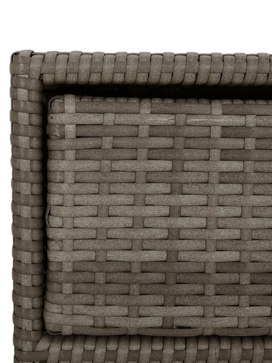 vidaXL Cutie de depozitare pentru exterior Rattan Gri L55xW59xH80buc