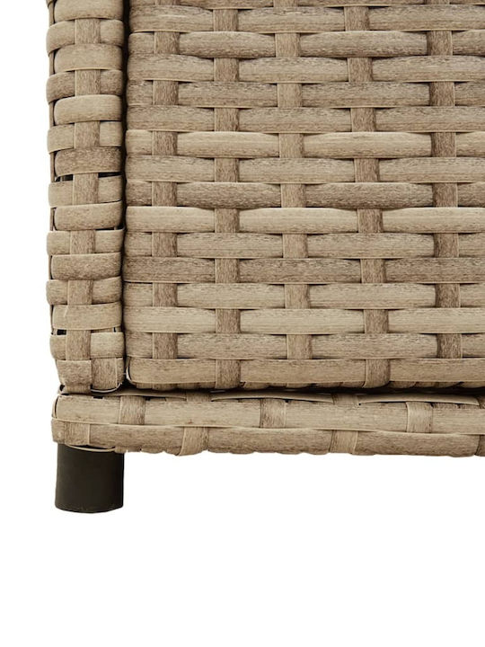 vidaXL Cutie de depozitare pentru exterior Rattan Bej L105xW55xH113buc