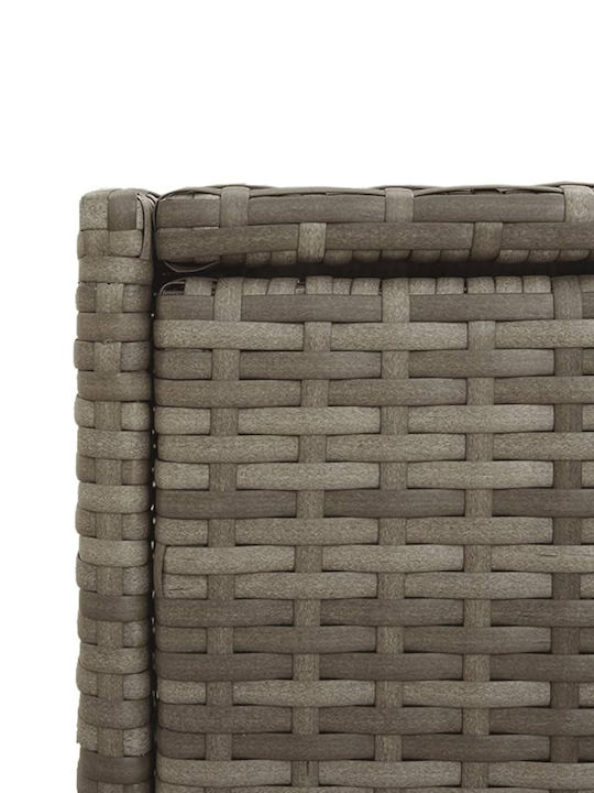 vidaXL Cutie de depozitare pentru exterior Rattan Gri L55xW55xH111buc