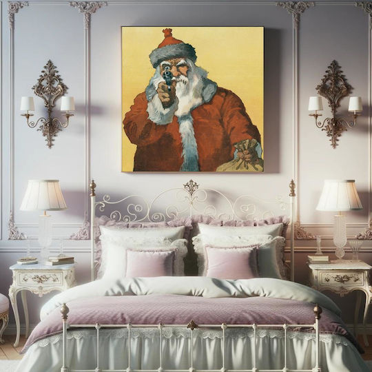 "hands Up!" Photomechanical Print Showing A Santa Claus Pointing A Handgun (1912) By Will Crawford