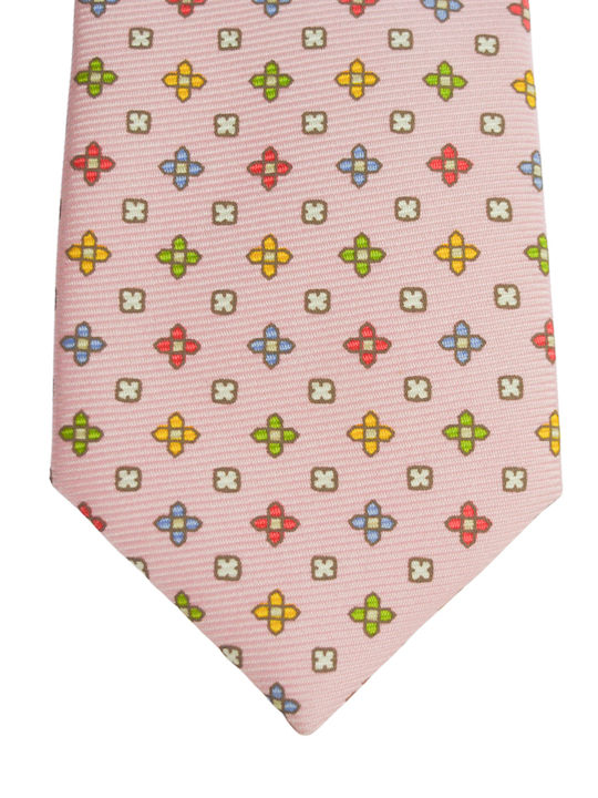 E-Ties Men's Tie Silk Printed in Pink Color