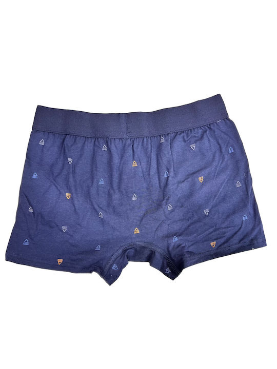 Mr.Big Men's Boxer Blue with Patterns