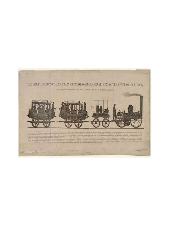 First Locomotive Train Tablou pe Pânză 65x40cm