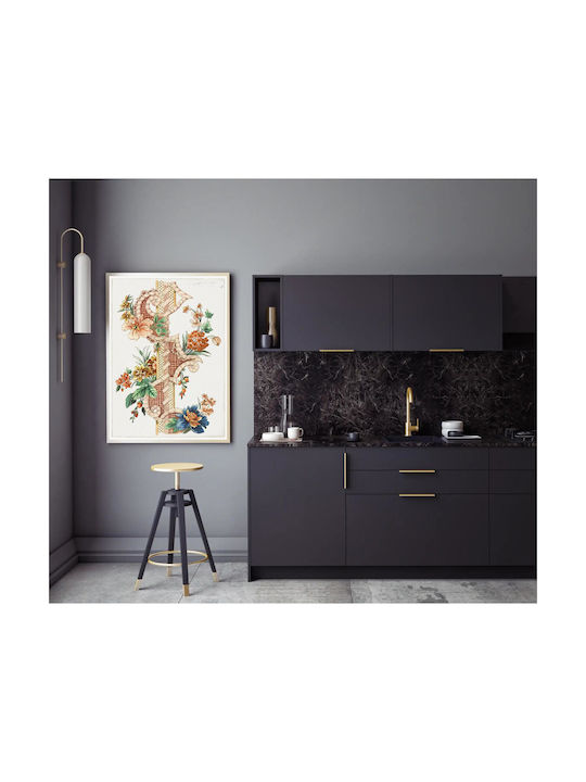 Vertical Decorative Floral Band (1773) By Giacomo Cavenezia Painting on Canvas 70x100cm