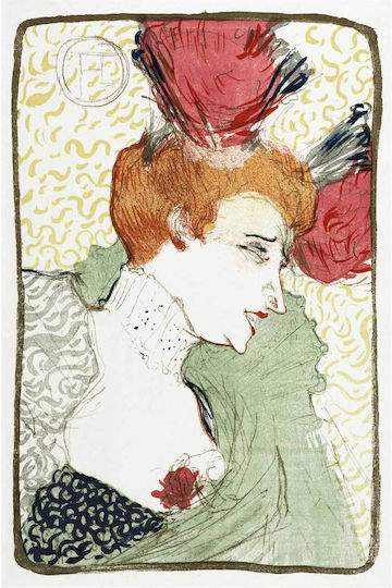 Bust Of Mademoiselle Lender (1895) By Henri De Toulouse–lautrec Painting on Canvas 50x80cm