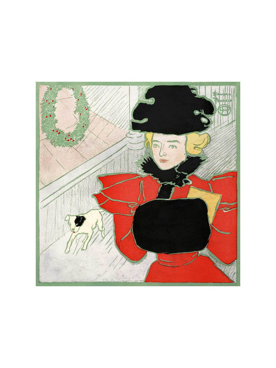 Christmas Card 1896 Gemälde auf Leinwand 110x110cm
