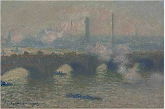 Claude Monet's Waterloo Bridge, Gray Day (1903) Картина Платнен 90x60см