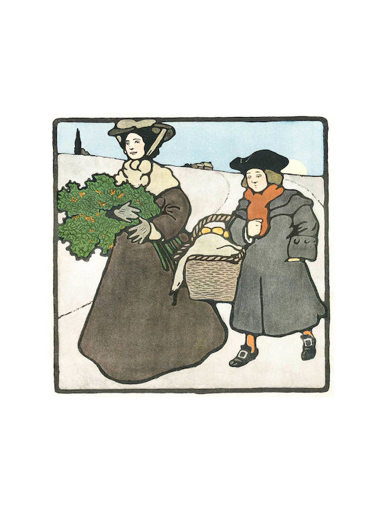 Christmas Card Ca 1890–1907 Gemälde auf Leinwand 110x110cm