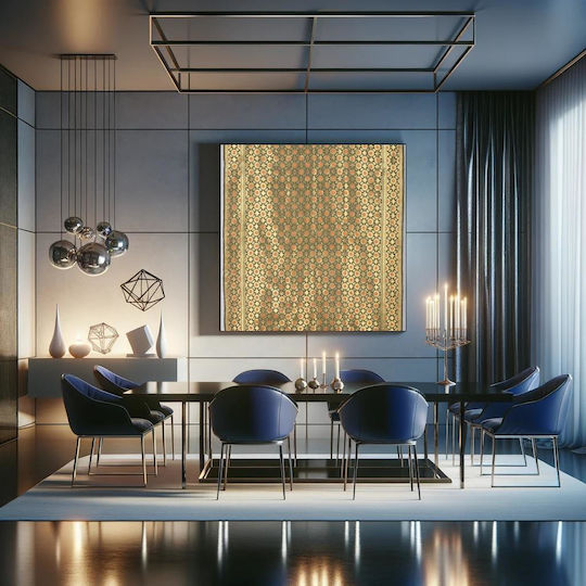 Brocade Painting Metallic 140x140cm