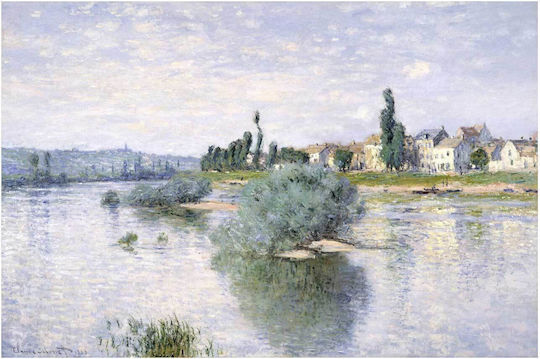 Claude Monet's The Seine At Lavacourt (1880) Painting on Canvas 80x50cm