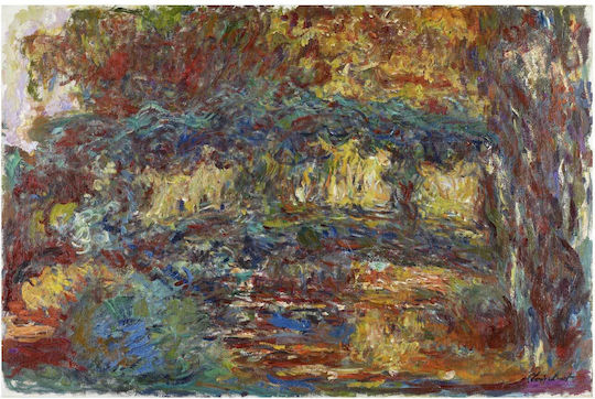 Claude Monet's The Japanese Footbridge (1920–1922) Картина Платнен 150x100см