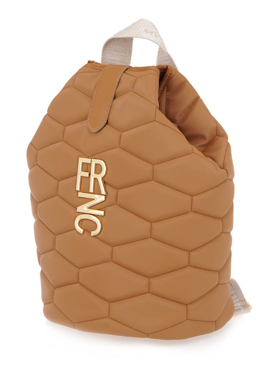 FRNC Damen Tasche Rucksack Tabac Braun