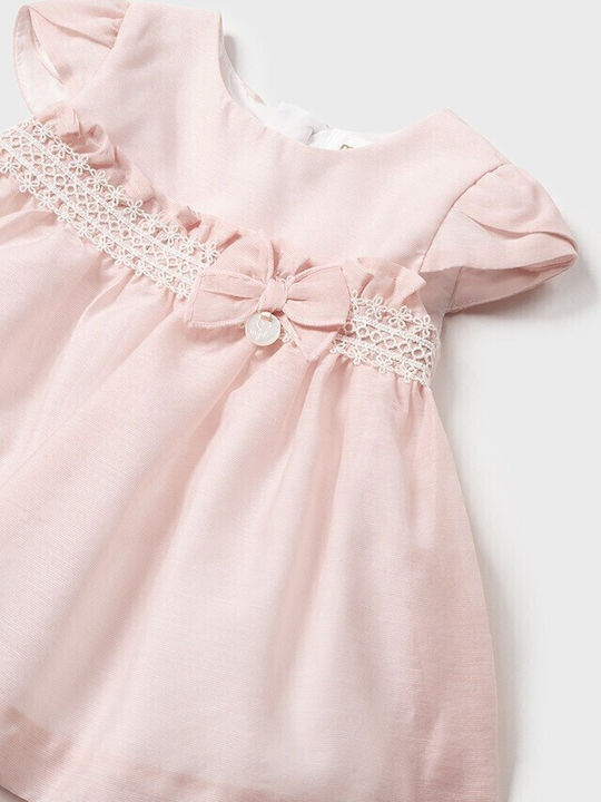 Mädchenkleid Kurzärmelig Set aus 2 Mit Slip Rosa