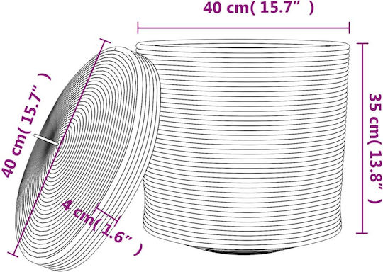 vidaXL Coș de Depozitare Tesatura cu capac Multicolor 40x40x35cm 1buc